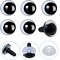 40pcs 3D Clear Safety Eyes with Washers – 25mm Moon Design for Amigurumi, Crochet Dolls, and DIY Crafts